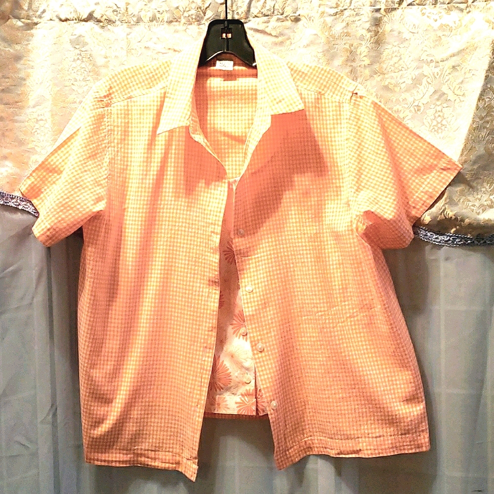 REBECCA MALONE COTTON TANK/BUTTON DOWN SZ PL